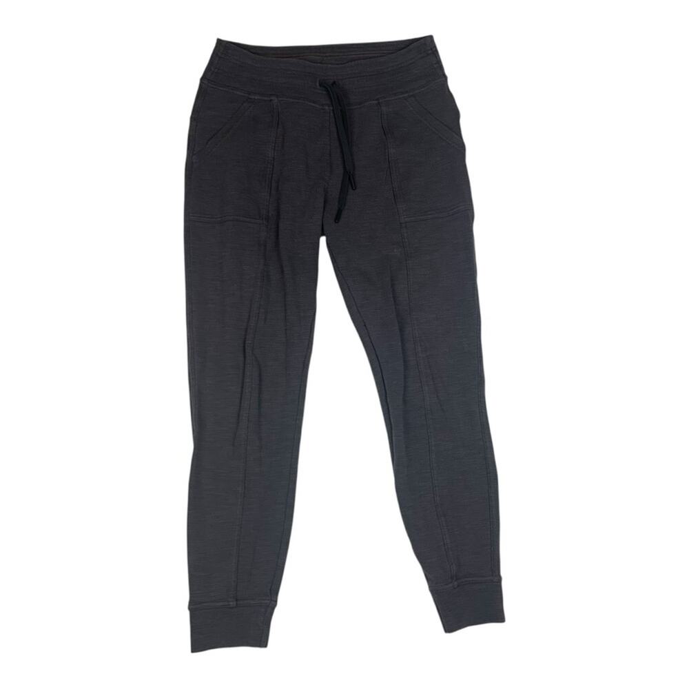 Prana women's size small gray jogger pants relaxed tie waist sweats - Picture 2 of 10